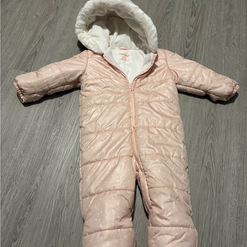 Joe Fresh Light Pink Baby Snowsuit